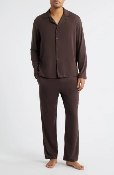 Skims Jersey Pajamas In Brown
