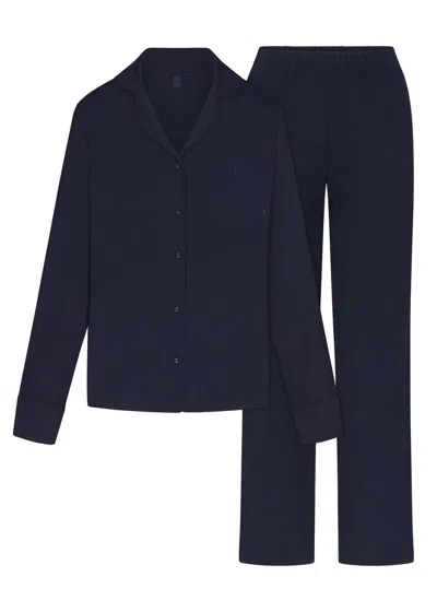 Skims Jersey Pyjama Set In Blue