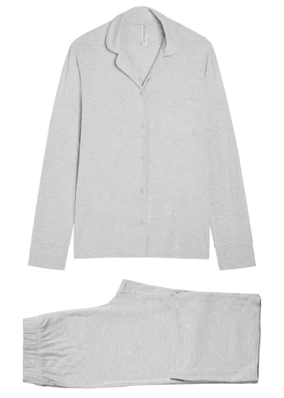Skims Jersey Pyjama Set In Gray