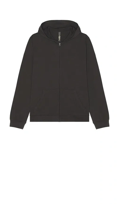 Skims Jersey Zip Up Hoodie In Gray