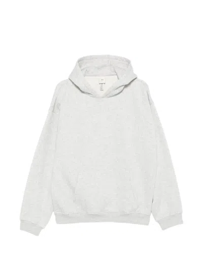 Skims Jersey-fleece Pouch-pocket Hoodie In Grey