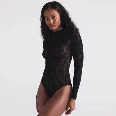 Skims Knit Lace In Black