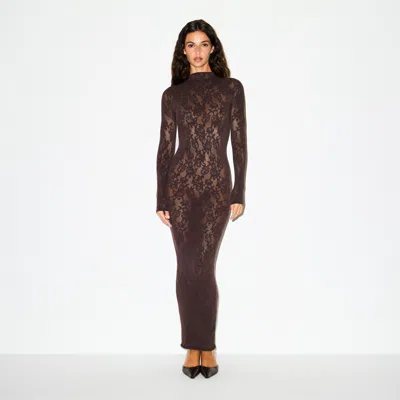 Skims Knit Lace In Brown