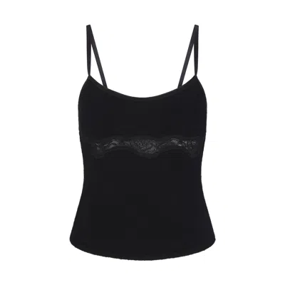 Skims Lace Knit In Obsidian