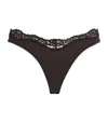 Skims Lace-trim Fits Everybody Dipped Thong In Multi