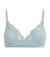 Skims Fits Everybody Lace Triangle Bralette In Blue