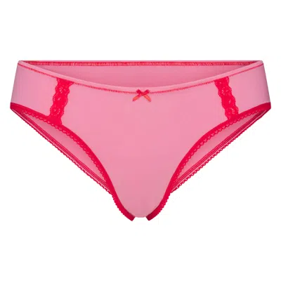 Skims Lightweight Cotton In Carnation Contrast