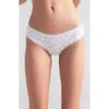 Skims Lightweight Cotton Lace Trim Briefs In White