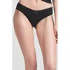 Skims Lightweight Cotton Lace Trim Briefs In Soot Tonal