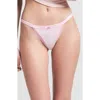 Skims Lightweight Cotton Logo Picot String Bikini In Cherry Blossom Tonal