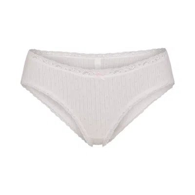 Skims Lightweight Cotton In Snow Peony Pin Dot