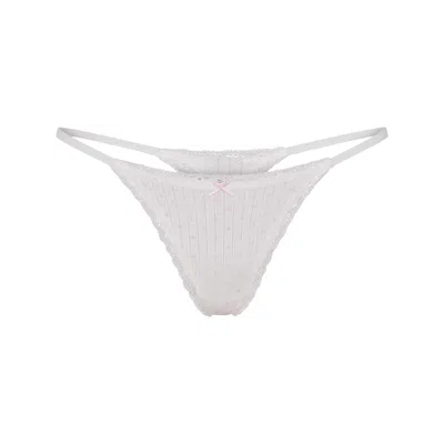 Skims Lightweight Cotton In Snow Peony Pin Dot