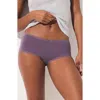 Skims Lightweight Stretch Cotton Lace Boyshorts In Purple