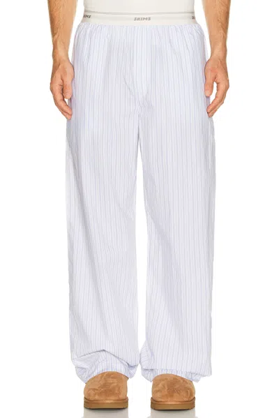 Skims Logo Band Sleep Pant In Platinum Double Stripe