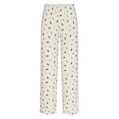 Skims Logo Pointelle In Marble Tossed Bunny