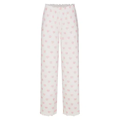 Skims Logo Pointelle In Snow Lace Hearts