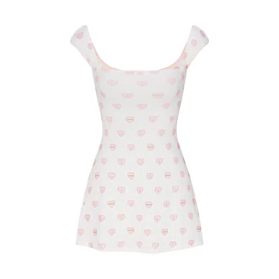 Skims Logo Pointelle In Snow Lace Hearts