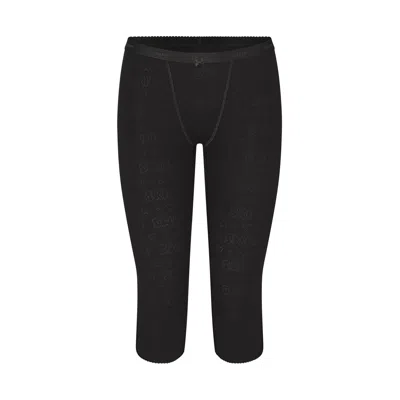 Skims Logo Pointelle In Soot