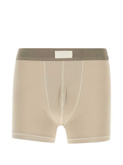 Skims Logo-patch Boxers Pack (pack Of Three) In Neutral