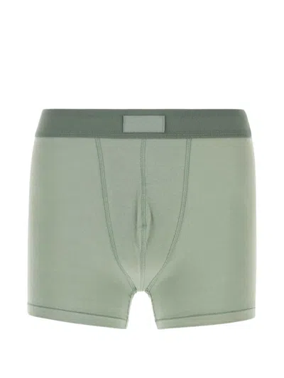 Skims Logo-patch Boxers Pack (pack Of Three) In Green