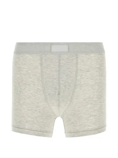 Skims Logo-patch Boxers Pack (pack Of Three) In Grey