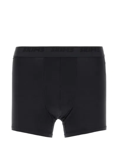 Skims Logo-waistband Boxers Pack (pack Of Three) In Black