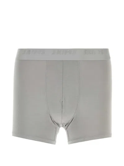 Skims Logo-waistband Boxers Pack (pack Of Three) In Gray