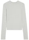Skims Long Sleeve Cotton Jersey T-shirt In Gray