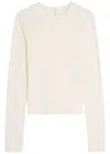 Skims Long Sleeve Cotton Jersey T-shirt In White