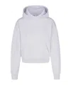 Skims Womens Light Heather Grey Relaxed-fit Cotton-blend Hoody