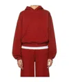 Skims Red Cotton Fleece Classic Hoodie In Red