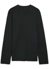 Skims Long Sleeve Modal-blend T-shirt In Black