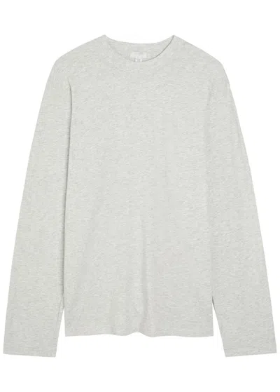 Skims Long Sleeve Modal-blend T-shirt In Gray