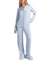 Skims Long Sleeve Pajama Set In Blue
