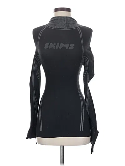 Pre-owned Skims Long Sleeve Turtleneck In Black