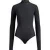 Skims Long Sleeve Turtleneck Bodysuit In Black