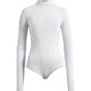 Skims Long Sleeve Turtleneck Bodysuit In Gray