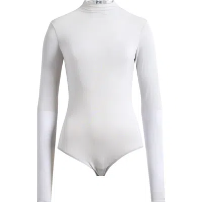 Skims Long Sleeve Turtleneck Bodysuit In Gray
