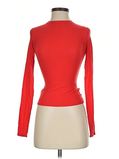 Pre-owned Skims Long Sleeve Turtleneck In Red