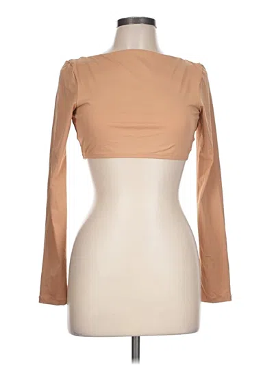 Pre-owned Skims Long Sleeve Turtleneck In Tan