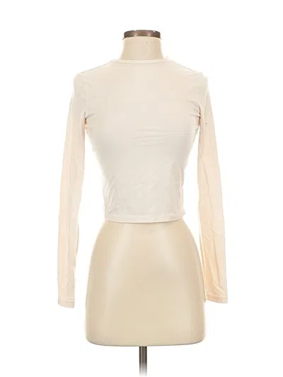 Pre-owned Skims Long Sleeve Turtleneck In White