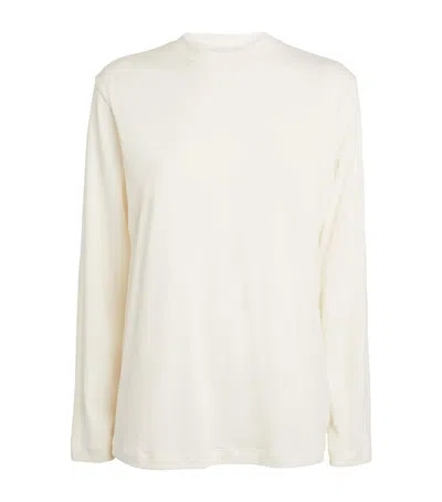 Skims Long-sleeved T-shirt In White