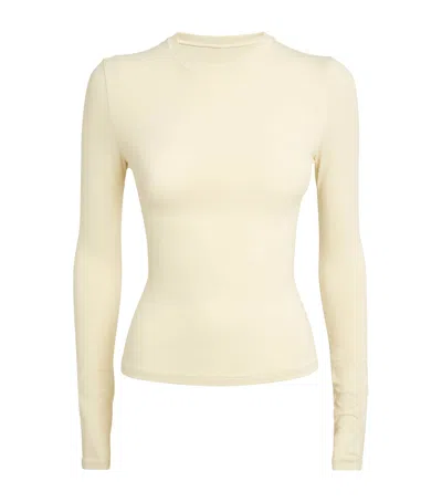 Skims Long-sleeved T-shirt In White