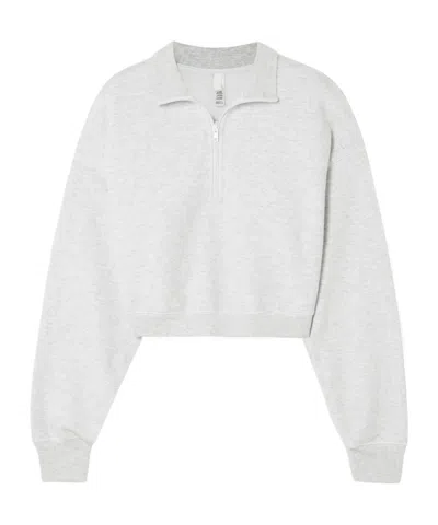 Skims Long-sleeved Sweatshirt In White