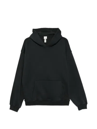 Skims Long-sleeves Hoodie In Black