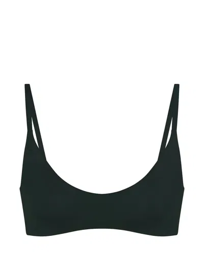 Skims Matte Micro Scoop Bra In Black