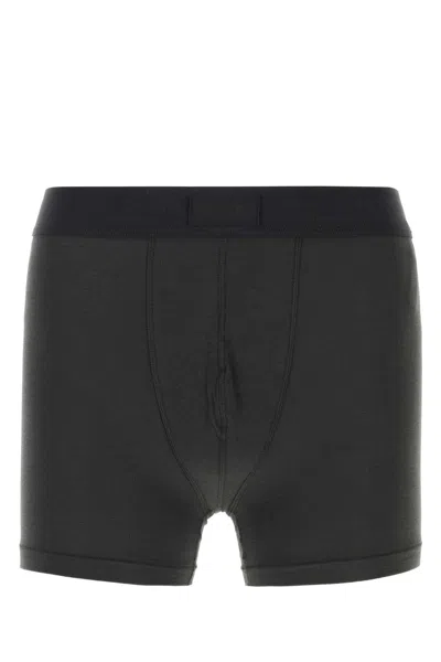 Skims Men's Charcoal Stretch Cotton Boxer Set In Black