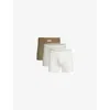 Skims Mens  Branded-waistband 3in Pack Of Three Stretch-cotton Boxer Briefs