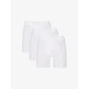 Skims Mens Chalk Branded-waistband 5in Pack Of Three Stretch-cotton Boxer Briefs Xxxl