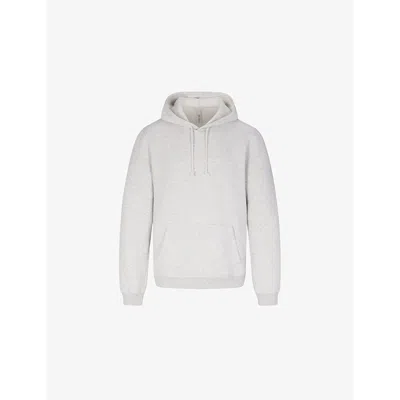 Skims Mens Light Heather Grey Classic Lounge Cotton-blend Jersey Hoody